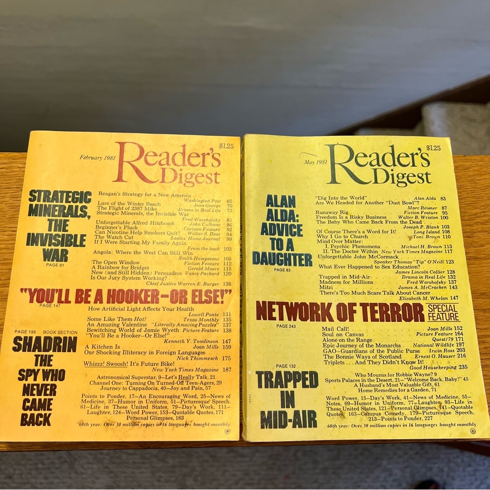 Vintage Reader's Digest Magazines